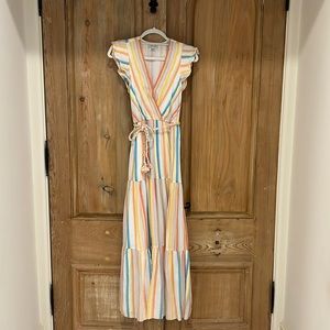Saylor rainbow maxi dress size xs